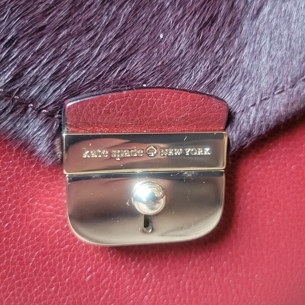 Kate Spade elegant burgundy and purple handbag